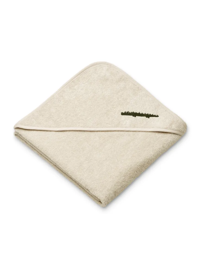 Cape de bain bébé coton bio Goya beige – Liewood