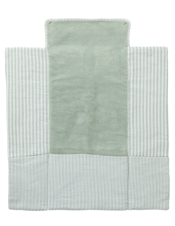 Tapis à langer nomade bébé rayé vert de gris – BB&Co