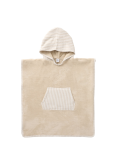 Poncho de bain bébé bambou & coton rayé biscuit – BB&Co