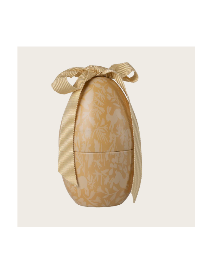 Œuf de Pâques Maileg Small Cream Yellow – décoration métal