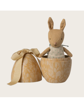 Œuf de Pâques Maileg avec micro lapin – Cream Yellow