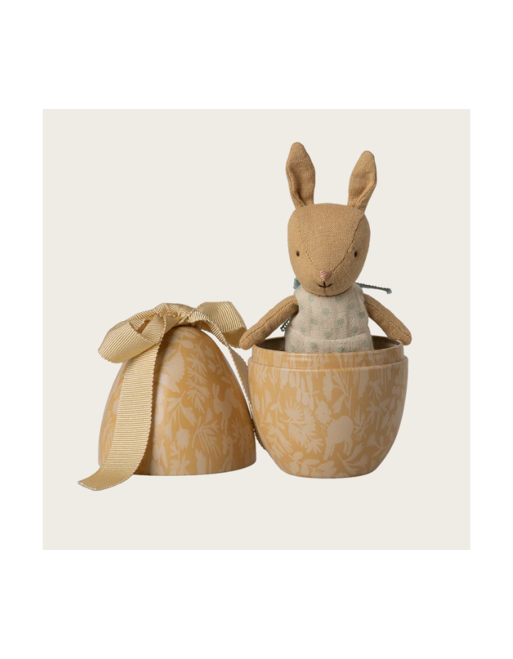 Œuf de Pâques Maileg avec micro lapin – Cream Yellow