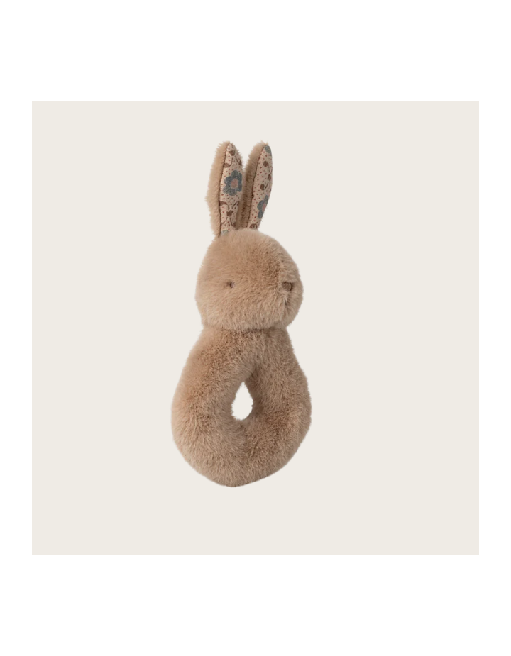 Ensemble hochet lapin Maileg – Cream Peach – Cadeau bébé
