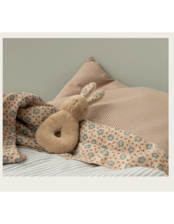Ensemble hochet lapin Maileg – Cream Peach – Cadeau bébé