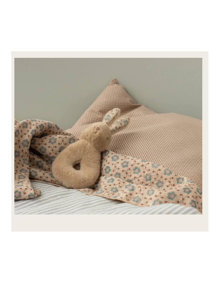 Ensemble hochet lapin Maileg – Cream Peach – Cadeau bébé