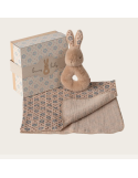Ensemble hochet lapin Maileg – Cream Peach – Cadeau bébé