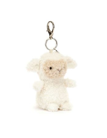 Jellycat LITTLE LAMB Bag Charm – Porte‑clé agneau chic & doux
