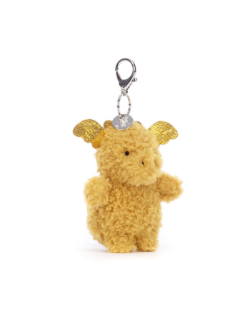 Jellycat Little Dragon Bag Charm – Porte‑clé dragon doux & tendance