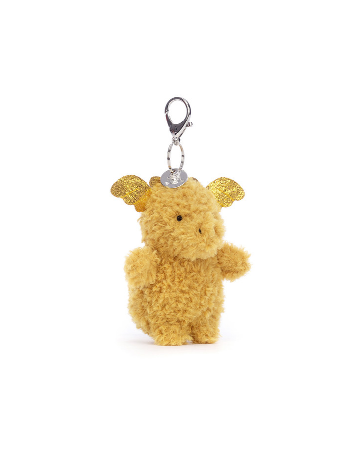 Jellycat Little Dragon Bag Charm – Porte‑clé dragon doux & tendance