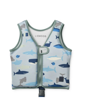 Gilet de natation Dove Swim Vest Shark Liewood – Cadeau enfant