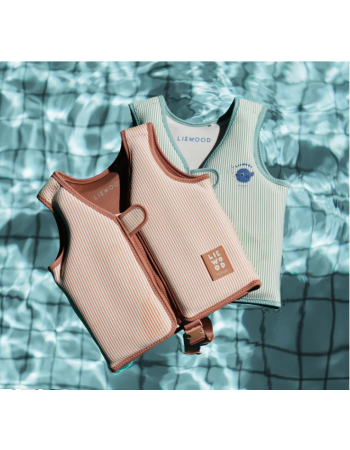 Gilet de natation Dove Stripe Pale Tuscany / Creme de la creme – Liewood | Cadeau enfant