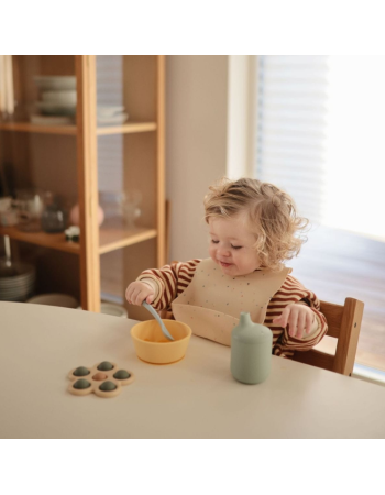 Mushie Press Toy Flower – Jouet sensoriel bébé en silicone