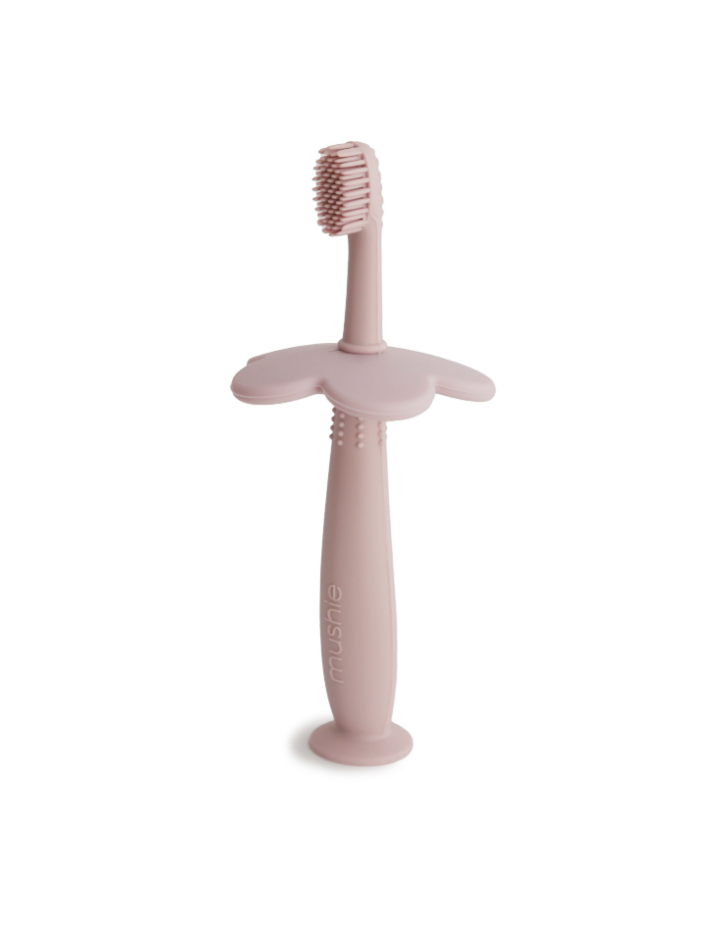 Brosse à dents d’apprentissage Mushie Flower | Silicone bébé