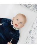 Pyjama bébé velours bleu Toile de Jouy – Tartine et Chocolat