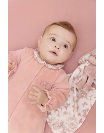 Pyjama bébé velours rose Tartine et Chocolat – Dors-bien bébé