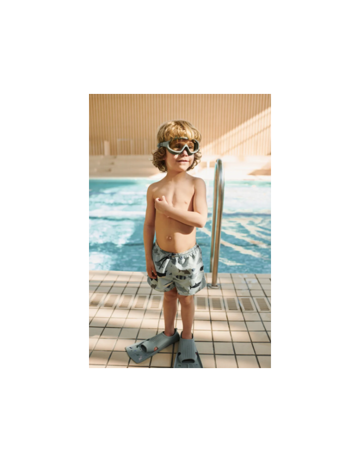 Short de bain enfant Liewood Aiden Shark Dove Blue UV40+