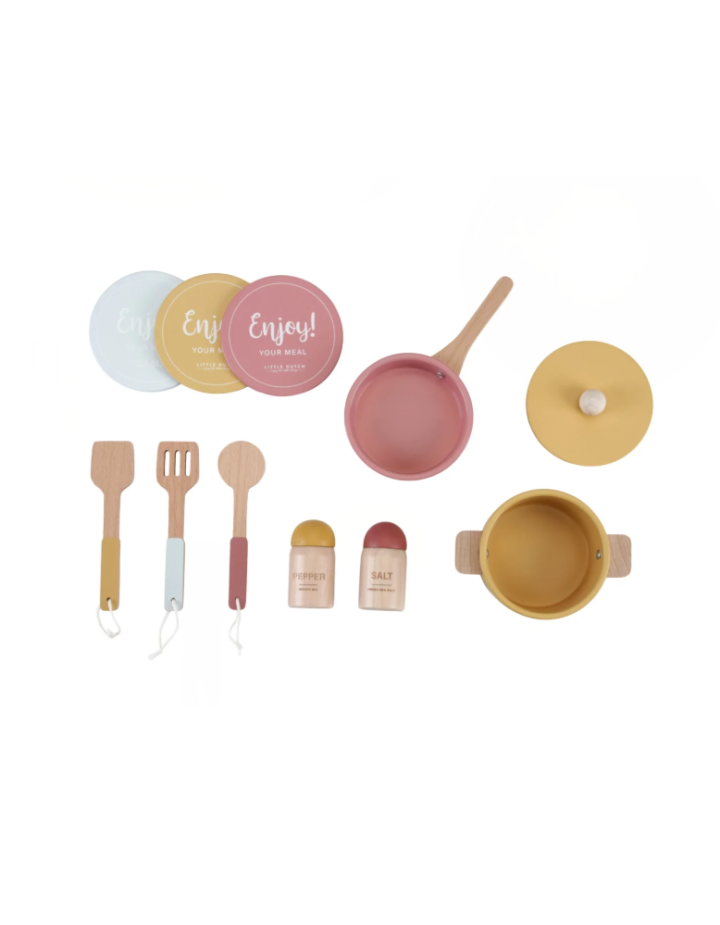 Cuisine en bois Little Dutch vert pastel – Jouet enfant FSC