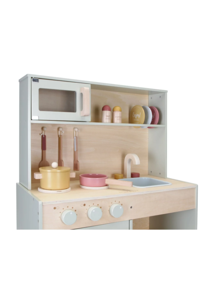 Cuisine en bois Little Dutch vert pastel – Jouet enfant FSC