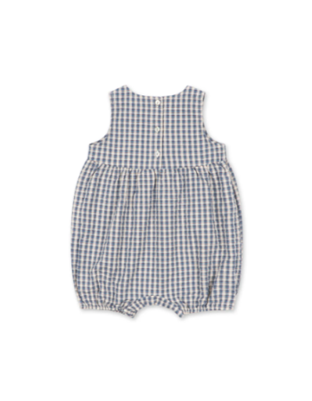 Barboteuse bébé Konges Sløjd Kim Captains Check coton bio