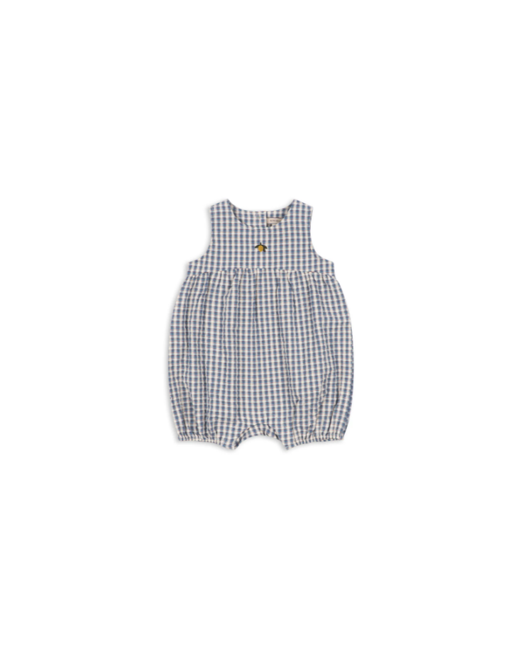 Barboteuse bébé Konges Sløjd Kim Captains Check coton bio