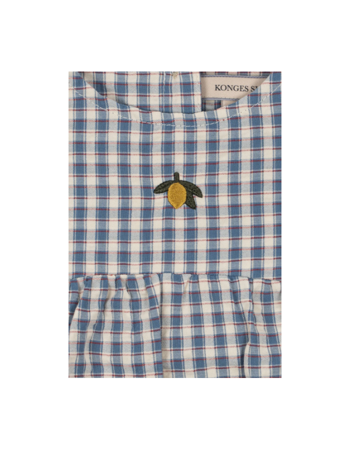 Barboteuse bébé Konges Sløjd Kim Captains Check coton bio