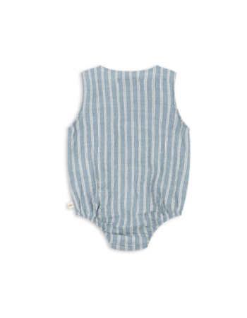 Barboteuse bébé Konges Sløjd Elliot Trio Bleu Stripe