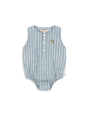 Barboteuse bébé Konges Sløjd Elliot Trio Bleu Stripe