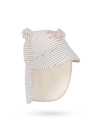 Chapeau anti-UV enfant Konges Sløjd Aster Bear Stripe Bluie