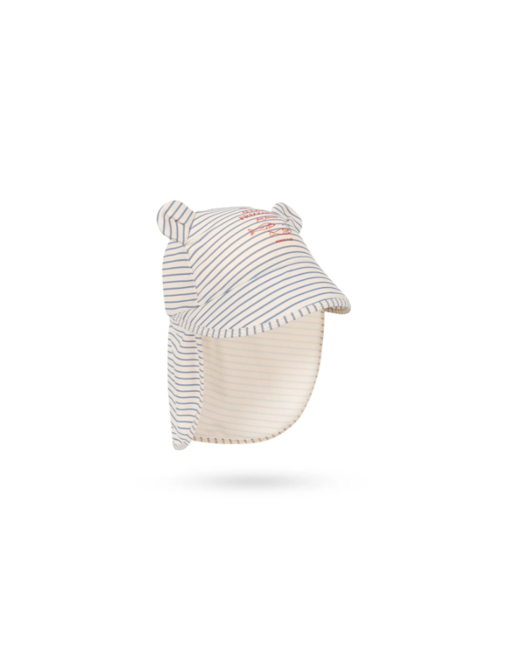 Chapeau anti-UV enfant Konges Sløjd Aster Bear Stripe Bluie
