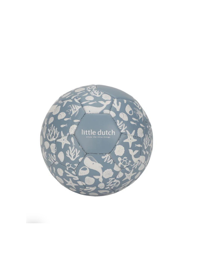Mini balle souple Little Dutch Ocean Dreams bleu 16 cm | Jouet bébé