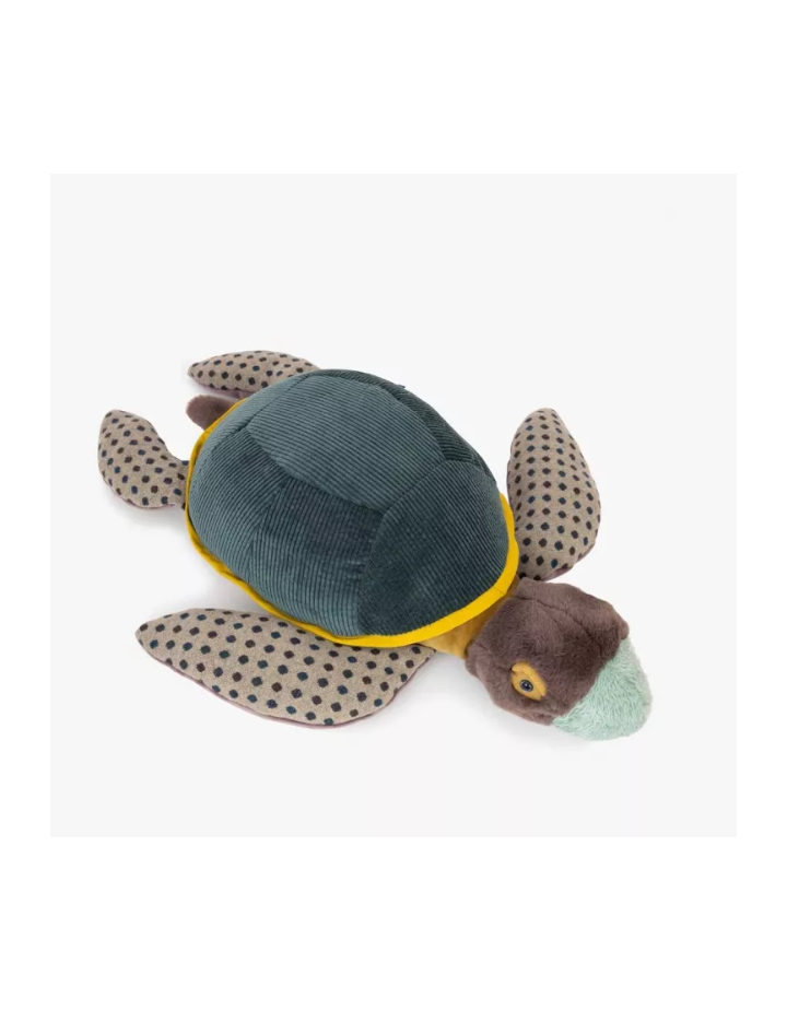 Peluche grande tortue Moulin Roty 60 cm | Doudou bébé naissance