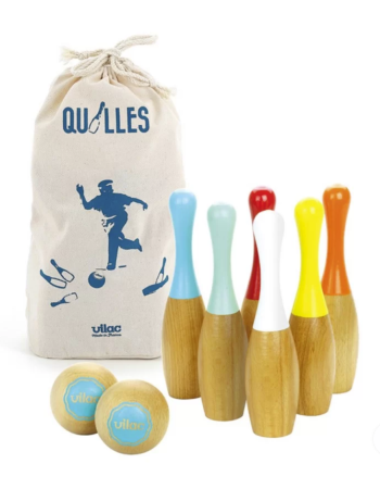 Jeu de quilles bowling Vilac – 6 quilles bois enfant