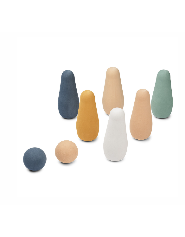 Jeu de bowling Liewood Benno mustard multi mix – Jeu enfant