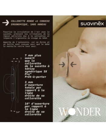 Sucette SX Pro Suavinex 0-6 mois – Wonder Whitecap Gray