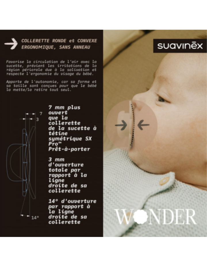 Sucette SX Pro Suavinex 0-6 mois – Wonder Whitecap Gray