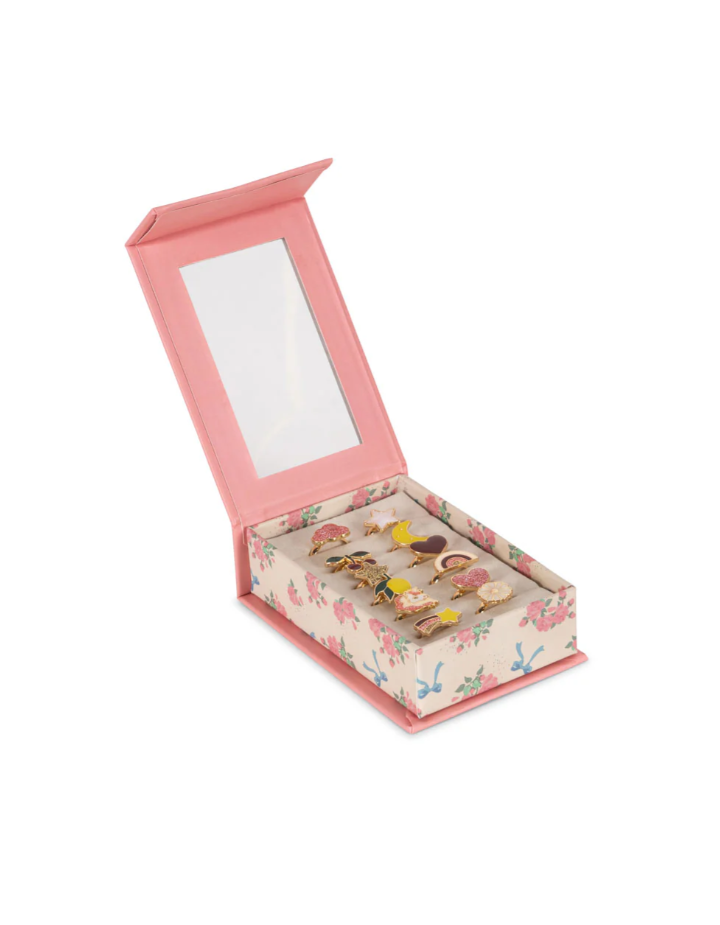 Lot de 12 bagues enfant Konges Sløjd – Multicolore