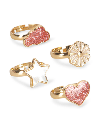 Lot de 12 bagues enfant Konges Sløjd – Multicolore