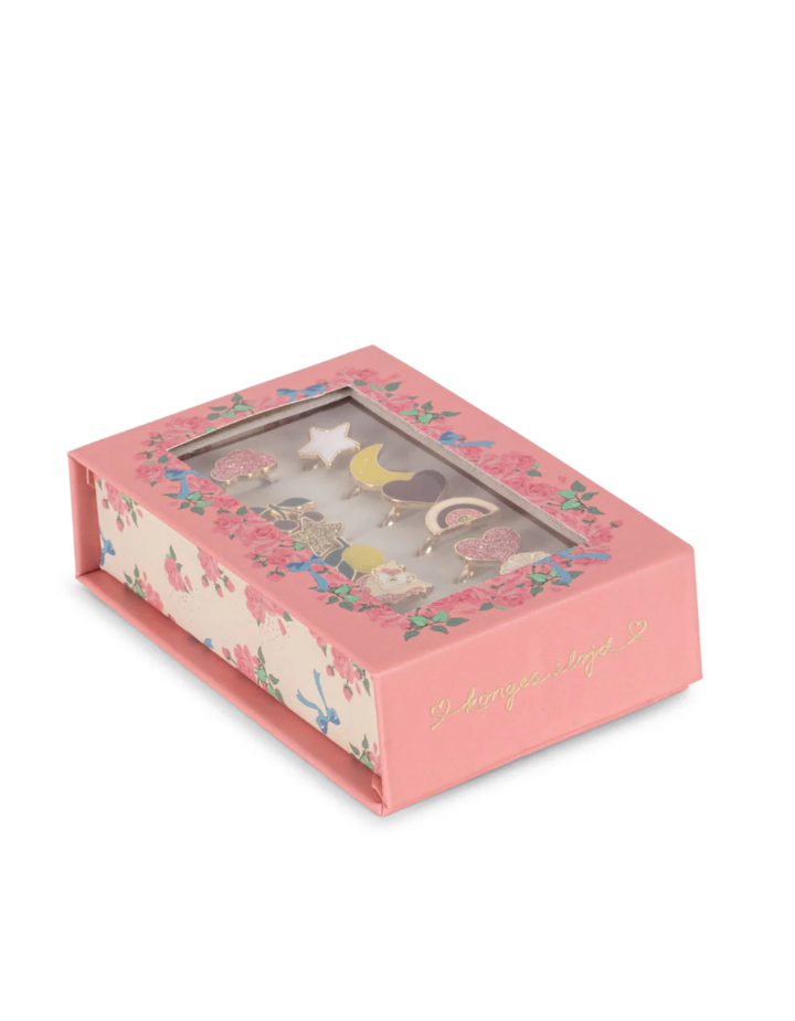 Lot de 12 bagues enfant Konges Sløjd – Multicolore