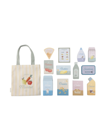 Chariot en bois vert Little Dutch – Essentials – Jeu d’imitation