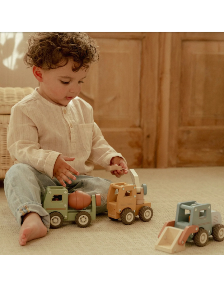 Camion en bois vert Little Dutch – Essentials – Jeu d’imagination
