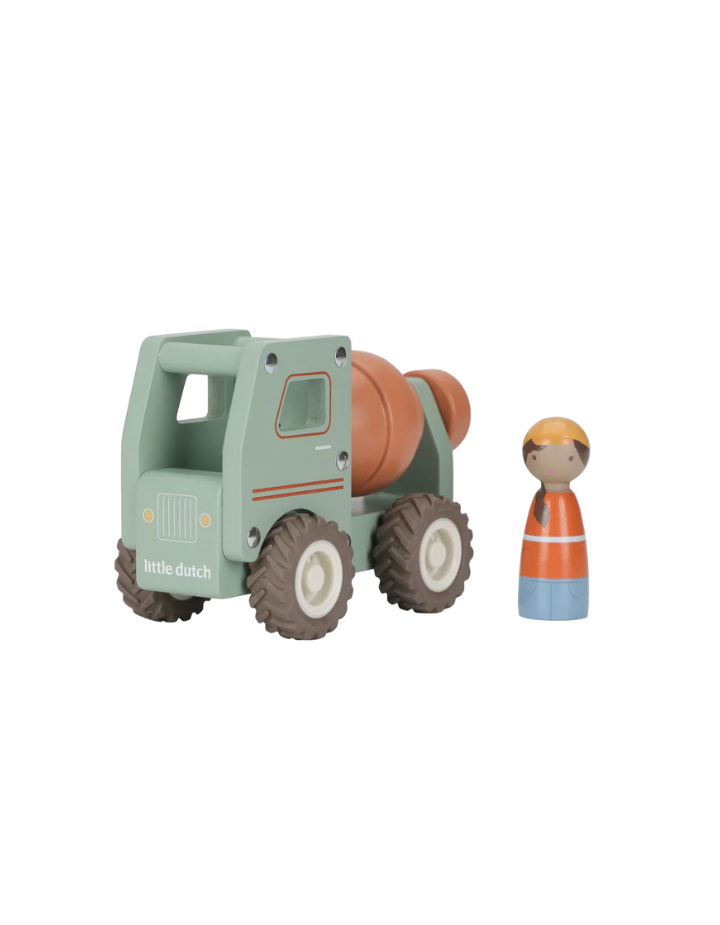 Camion en bois vert Little Dutch – Essentials – Jeu d’imagination