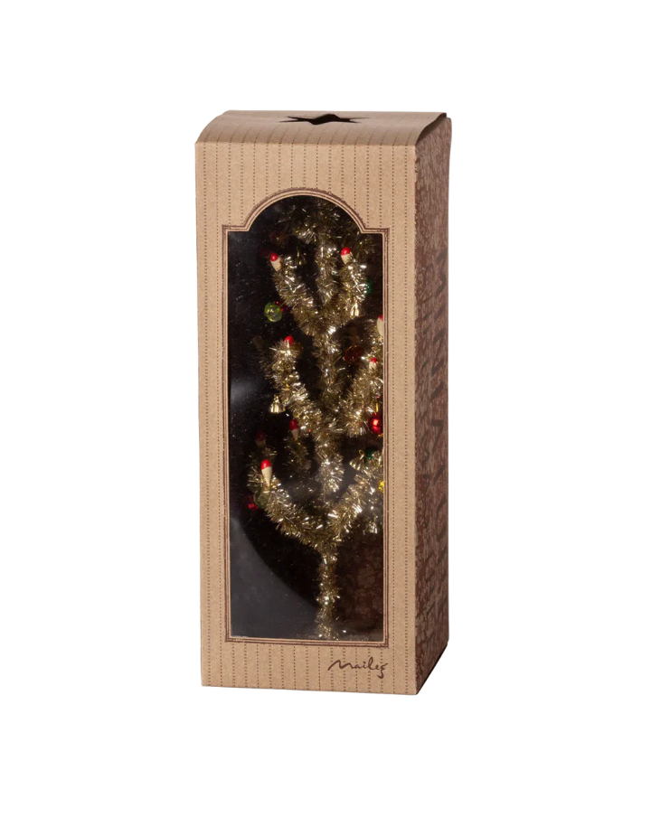 Sapin de Noël doré miniature Maileg – Décoration festive