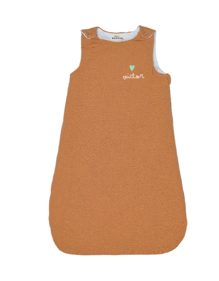 Gigoteuse bébé gaze camel – Atelier Wagram – 12-24 m