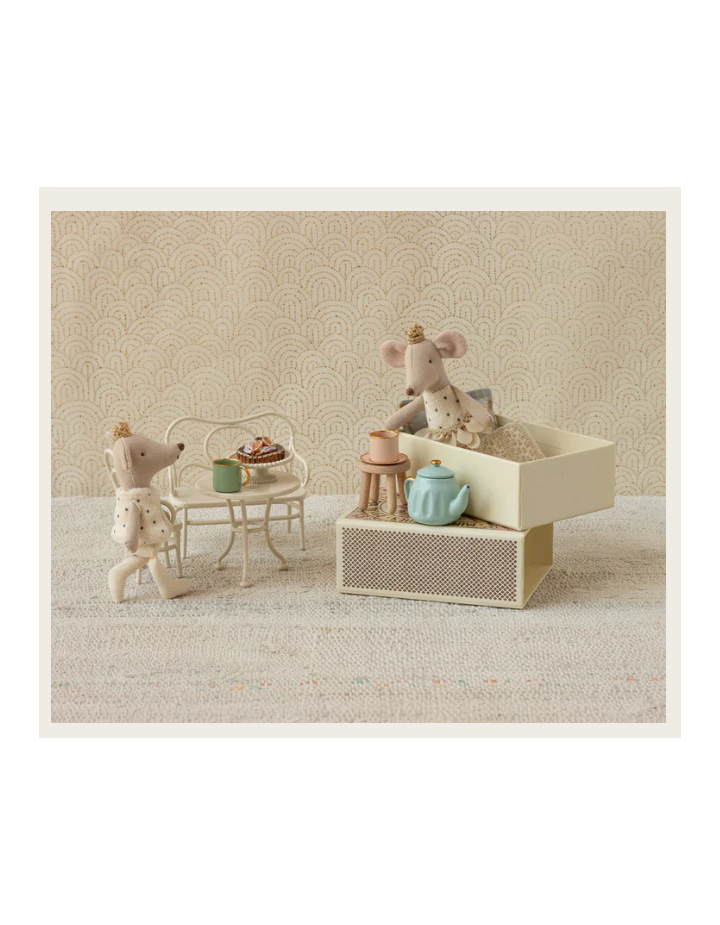 Maileg Royal Twin Mice – Souris jumeaux dans matchbox – Petite sœur & frère