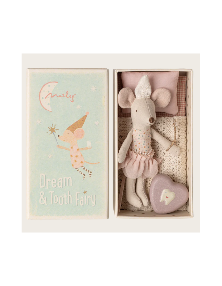 Maileg Tooth Fairy Mouse – Souris Fée des dents petite sœur en matchbox