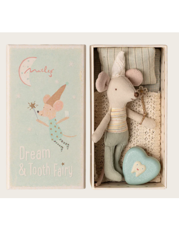Maileg Tooth Fairy Mouse – Souris fée des dents petit frère en matchbox