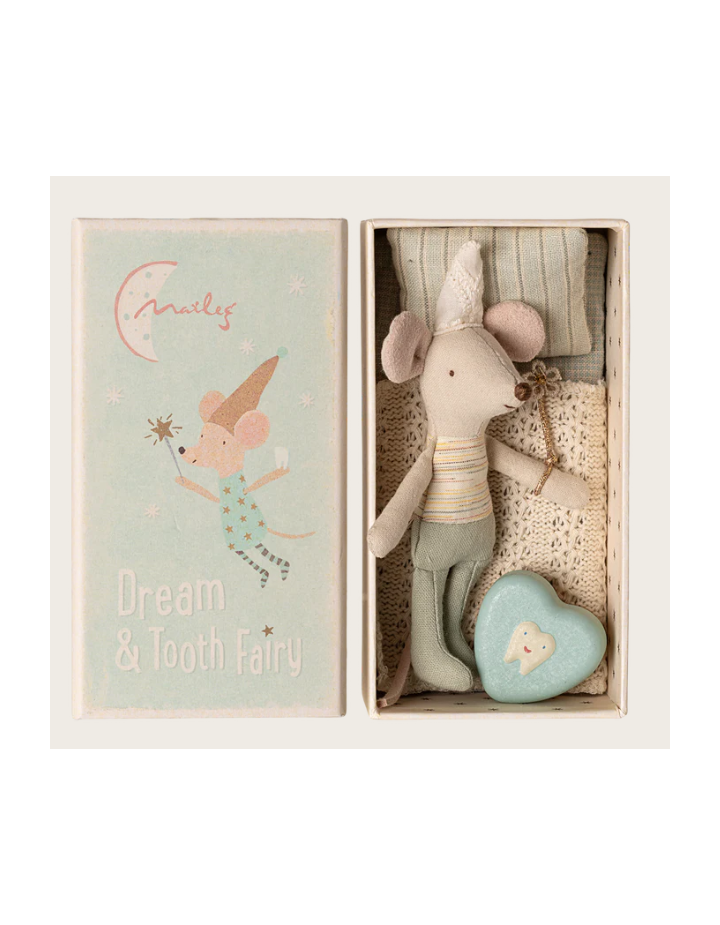 Maileg Tooth Fairy Mouse – Souris fée des dents petit frère en matchbox