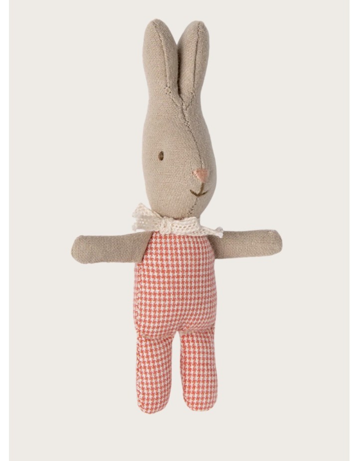 Lapin MY Red Check Maileg – Poupée miniature enfant