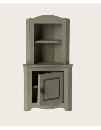 Armoire d’angle souris Maileg vert clair – meuble maison poupée enfant