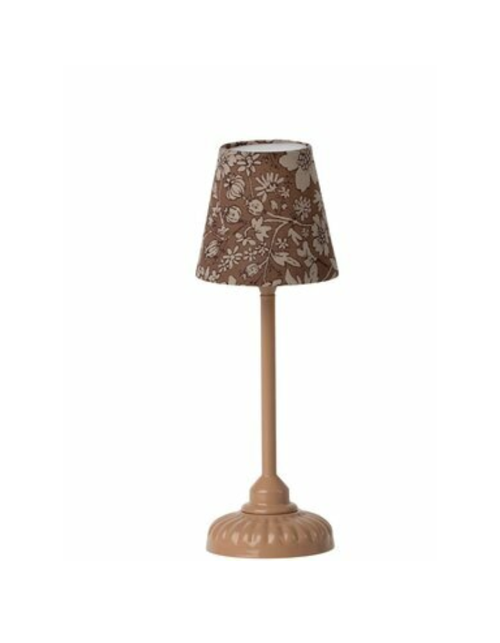 Lampadaire miniature Maileg souris dark powder – lampe poupée vintage